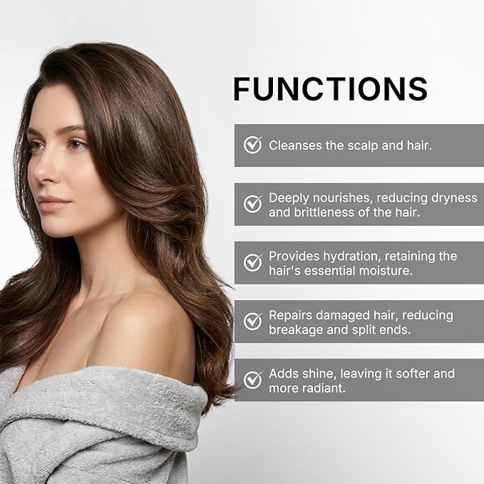 Karseell Argan Oil Shampoo Extract Moisturizing Deep Repair Smooth Shampoo for Dry and Damaged Hair 16.9Oz 500ml