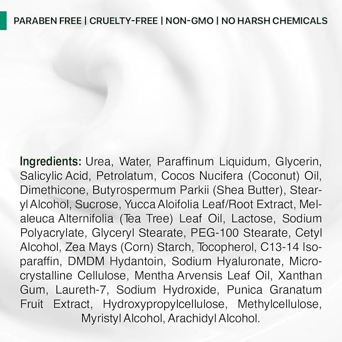Urea Cream 40 Percent with Salicylic Acid 2% - Maximum Strength Callus Softener - Advanced Hand & Foot Moisturizer for Dry Cracked Heels, Knees, Elbows, Corns & Thick Skin