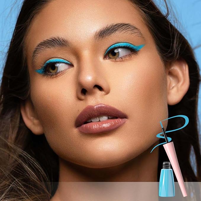 Boobeen Liquid Eyeliner Pen, Colored Eye Liner Waterproof Smudge Proof, Eyeliner Ink Liner with Precision Tip for Bold Eye Looks