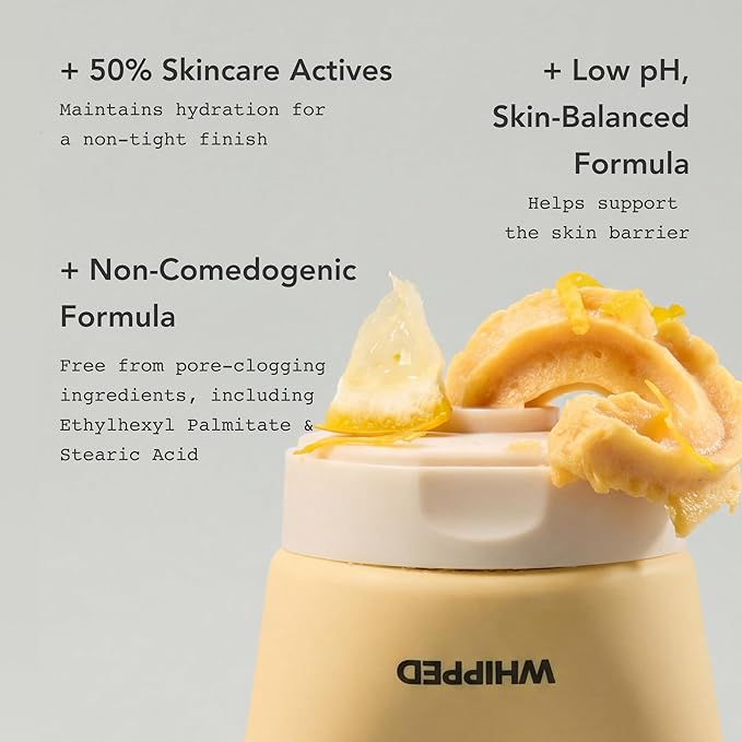 Whipped Korean Skincare Face Wash, Radiance Boosting Care, Vegan Facial Cleanser for Dry, Uneven Skin, Niacinamide, Hyaluronic Acid, Vitamin C, Yuzu & Grapefruit, Doubles as a Face Mask, 4.5 oz
