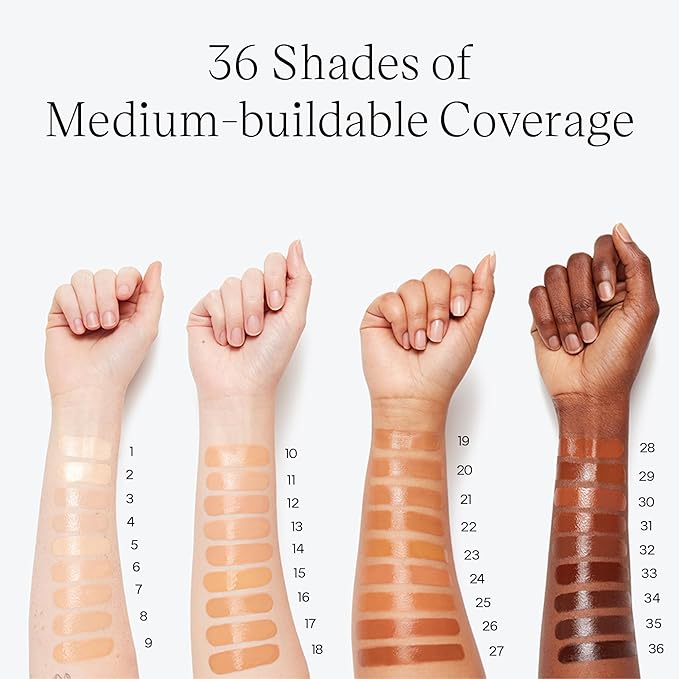 Saie Glowy Super Skin Tint Liquid Foundation - Weightless + Dewy Foundation with Lightweight Medium Coverage - Hydrating Face Makeup + Skin Care Serum Hybrid with Hyaluronic Acid - Shade 30 (1.01 oz)