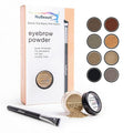 Natural Eyebrow Powder Kit Mica Brow Powder Makeup Kit with Professional Angled Brush 10 Natural Shades No Parabens or Chemicals Eyebrow Shaper Kit