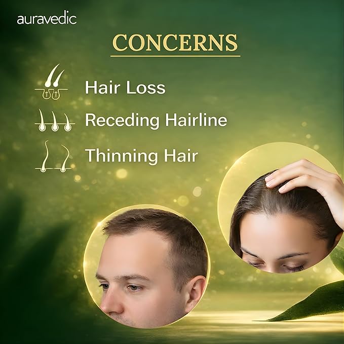 Auravedic Hair Growth Serum with 3% Redensyl & 4% Anagain | Nourishes Roots, Reduces Breakage & Supports Fuller Looking Hair | Rosemary, Bhringraj, Hibiscus | 1.01 Fl Oz (30ml)