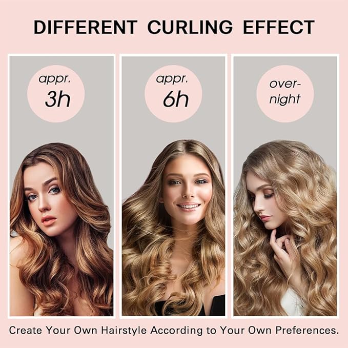 3Sets/6PCS Ariuvor New Satin Heatless Hair Curler,Hair Rollers for Heatless Curls with Hair Caps,Soft Heatless Curling Rod Headband for All Hair Types,No Heat Curling to Sleep in Overnight (brown)