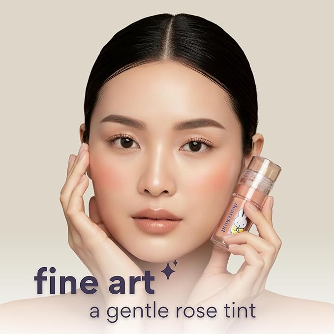 dearcloud Miffy Gentle Crush Serum Blush – Liquid Blush for Cheeks with Hyaluronic Acid – Korean Beauty Makeup - .19 fl oz (Fine Art)