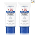 OUKEYA Urea Cream 40 Percent Tube 3 Oz, Foot & Hand Cream for Dry Cracked,40 per Urea Lotion for Feet Maximum Strength, 2 Pack