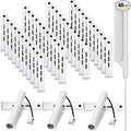 48 Pieces Hair Perm Rods Short Cold Wave Rods Plastic Perming Irons Hair Curling Rollers Curlers with Steel Pintail Comb Rat Tail Comb for Hairdressing Styling Supplies(0.63 Inch,White)