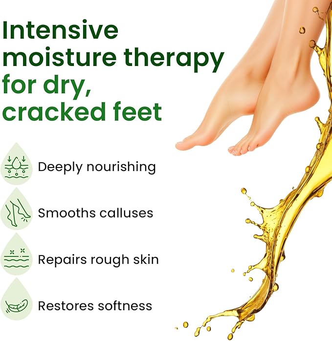 6 Pack Moisturizing Foot Mask for Dry Cracked Feet, Restoring & Hydrating Socks with Aloe, Shea Butter, Jojoba Oil & Vitamin E, Feet Mask for Women & Men Foot Care