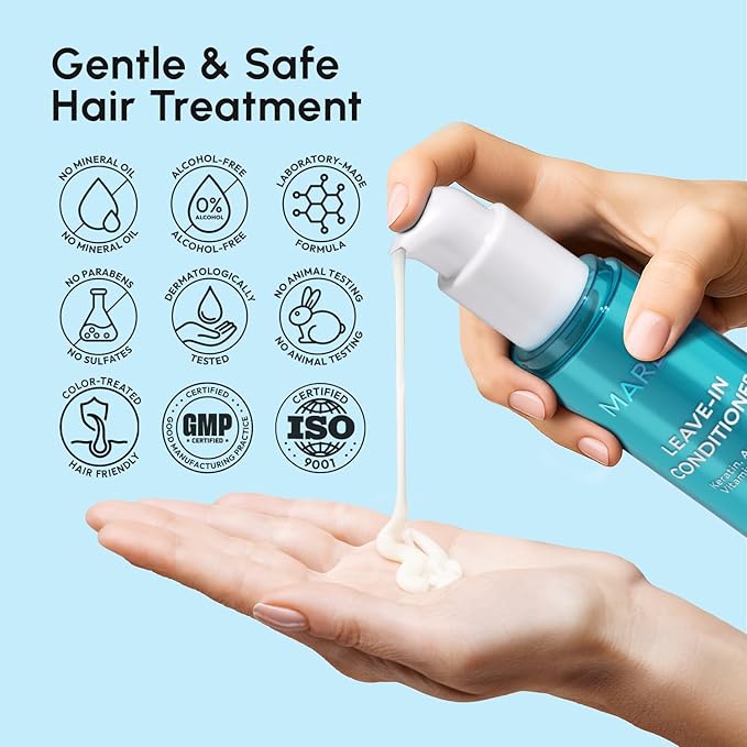 MAREE Leave-In Conditioner Hair Gloss for Dry Damaged Hair, Leave-In Conditioner for Curly Hair, Color Treated, 2 pack