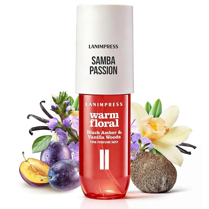 3 FL OZ Hair and Body Fragrance Mist, Eau De Parfum for Women,Warm Aroma,Perfume No.2, Floral Fruit Scent– With Notes of Black Amber Plum,Jasmine, Vanilla,Travel Size Body Spray