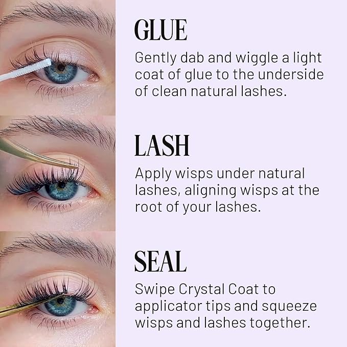 Lilac St. - Lilac Lash Crystal Coat - Glossly & Clear Lash Sealant - Long Lasting Lash Application - Extend Wear - Brush Applicator Tip - Waterproof - Cruelty Free, Vegan, Women Founded - 0.16 fl oz