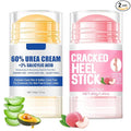 2pcs 60% Urea Hydrating and Anti-Cracking Foot Cream, Moisturising and Relieves Cracking and Dryness Foot Cream for Dry Cracked Feet And Hands（aloe + peach）