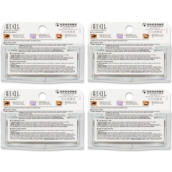 Ardell Lashes 174 - Lightweight, Natural Looking False Eyelashes, Long-Lasting Strip Lash for Everyday Wear, 4 Pack