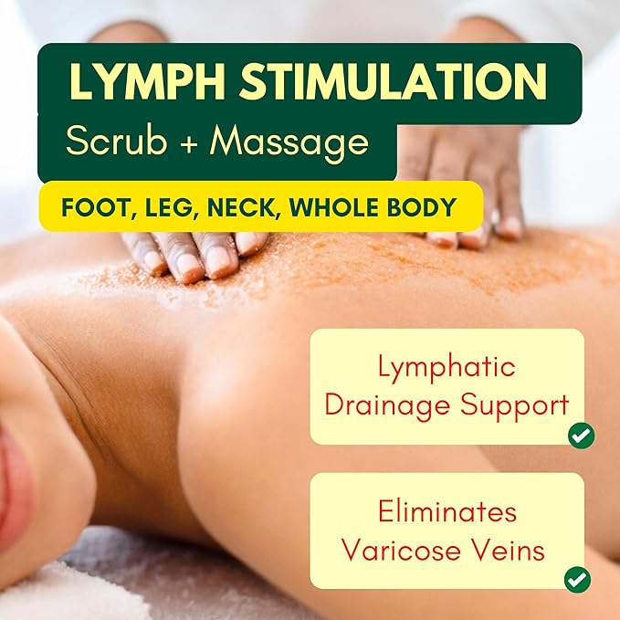 Ginger Body Scrub with AHA/BHA – Lymphatic Drainage, Exfoliating, Anti-Cellulite, Skin Firming, Underarm Detox