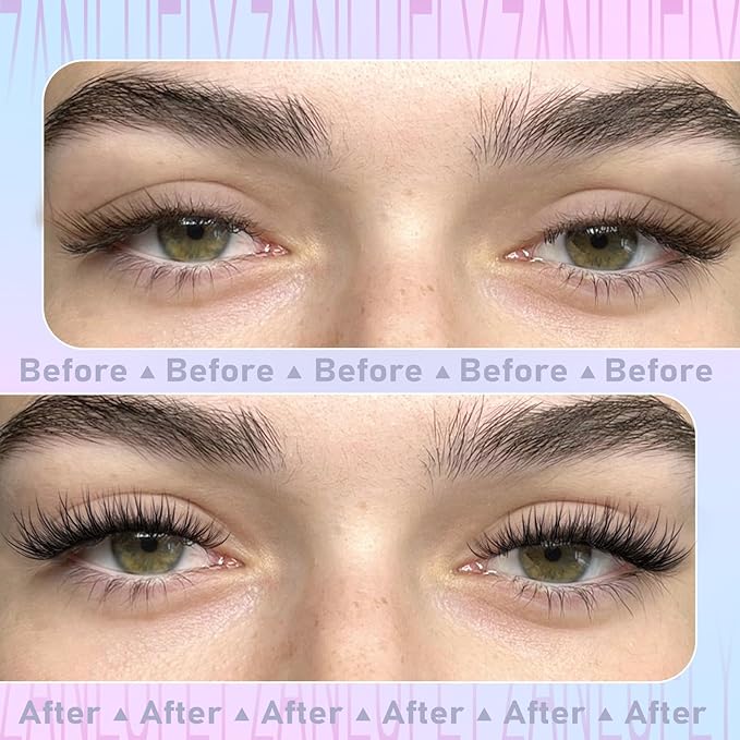 Self Adhesive Lash Clusters Natural Self Adhesive Eyelashes 10-12mm Short Lash Clusters No Glue Needed DIY Pre-glued Eyelash Clusters Wispy Press on Lashes by ZANLUFLY