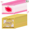 32 Pairs Eye Masks & Lip Masks, Collagen Crystal Lip Mask and Eye Mask, Crystal Collagen Eye Patches for Puffy Eyes, Effectively Eliminates Dark Circles and Eye Bags, Reduces Lip Wrinkles
