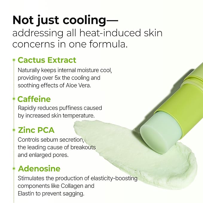Dr.Melaxin Cactox Pore Relief Multi Balm Stick – Zinc PCA & ADENOSINE Cooling & De-Puffing Face Balm for Enlarged Pores & Puffy Skin, Pore Minimizing with Cactus Extract, Korean Skincare, 0.88 oz