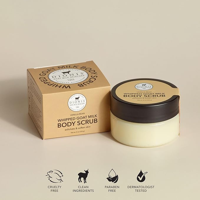 Dionis Goat Milk Whipped Body Scrub Vanilla Bean 8oz (Pack of 1)