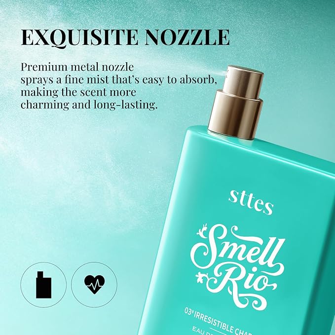 Sttes Smell Rio Perfume 03# (Irresistible Charm) Perfume for Women – Long-Lasting Hair Coconut, Vanilla & Toasted Praline Notes – Sweet Scentual Fragrance Eau de Parfum 100ml (3.4 fl oz)