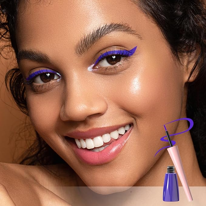 Boobeen Liquid Eyeliner Pen, Colored Eye Liner Waterproof Smudge Proof, Eyeliner Ink Liner with Precision Tip for Bold Eye Looks