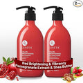 Luseta Red Hair Shampoo & Conditioner Set for Color Treated, Sulfate and Paraben Free for Copper Brightening, Strengthening Follicles With Pomegranate Extract 2 x 16.9oz