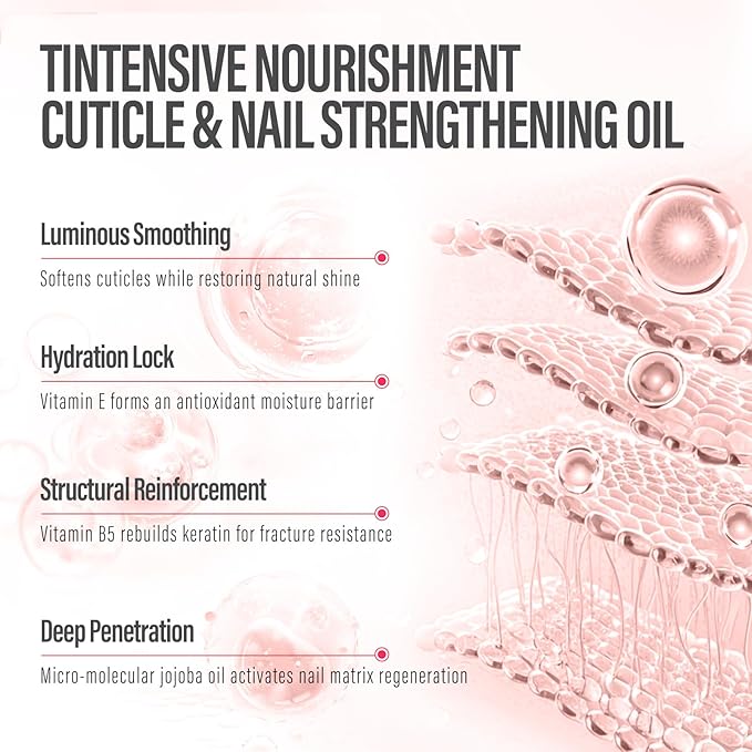 CHUCHU Vegan Cuticle Oil for Nails: Peach Jojoba Nail Cuticle Oil with Vitamin B & E for Moisturizes Cuticle and Nail's Skin - Prevents Hangnails and Chapped 15ML