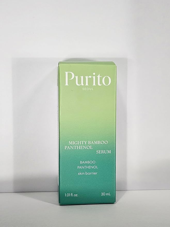 PURITO Mighty Bamboo Panthenol Serum, Glow Serum, Moisture Barrier Repair, for All Skin Types, Fast Absorbing, Deep Hydration, Glass Skin, Vegan & Cruelty-Free, Korean Skincare 1.01 fl.oz / 30 mL