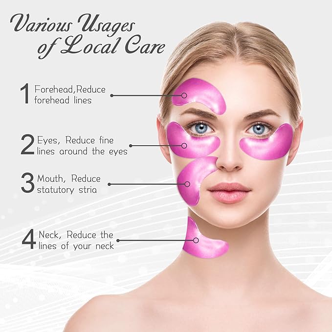 30 Pairs Gel Collagen Eye Pads,Crystal Collagen Under Eye Mask for Moisturizing,Reducing Fine Lines&Dark Circles& Puffy Eyes Under Eye Patch for Women Men, Pink