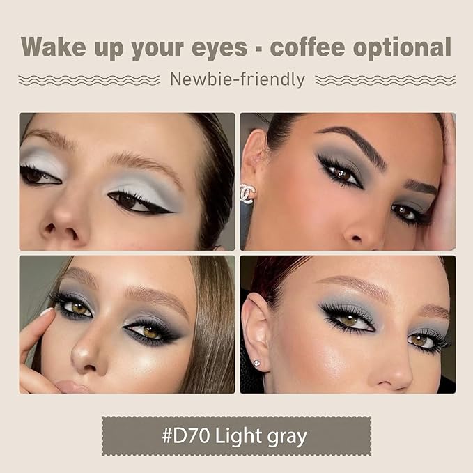 Refillable Eyeshadow Palette - Matte/Glitter/Duo-Chrome Pressed Powder & Cream Formula, Neutral/Shimmer/Smokey Multichrome, Travel-Friendly Iron Pan Refills (Matte, D70)