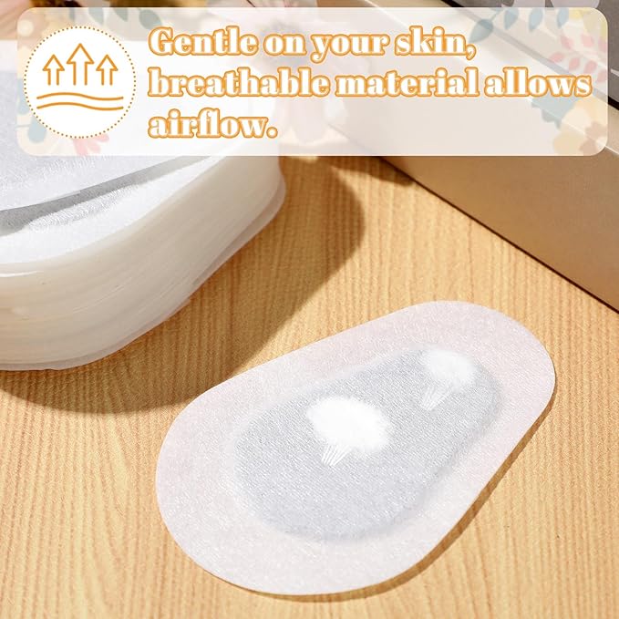 Panitay 40 Pcs Adhesive Eye Patches for Adults Eye Patch for Disposable Breathable Amblyopia Lazy Adhesive Bandages for Men(3.3 x 2.3 Inch,White)