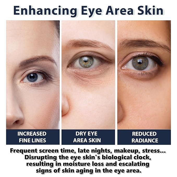 3% Caffeine Eye Cream for Dark Circles Puffiness & Bags Under Eyes Night Cream (3 Pack 15g Each)