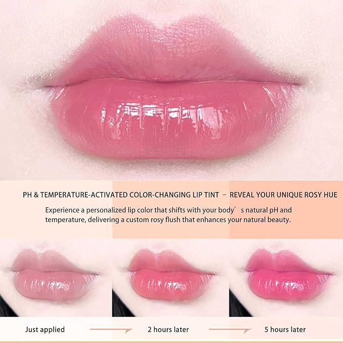BestLand 6 Pcs/Set Peach Aloe Vera Strawberry Blueberry Avocado Grape Jelly Lipstick Set Temperature Change Moisturizer flower Lip Stick Long Lasting Nutritious Lip Balm Magic Color Change Lip Gloss