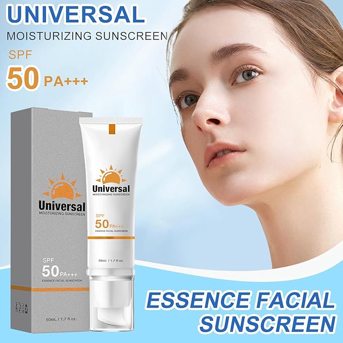 Tinted Sunscreen For Face,Against UVA and UVB Rays, No White Cast,Hydrating Sun Essence Face Sunscreen, 50ml