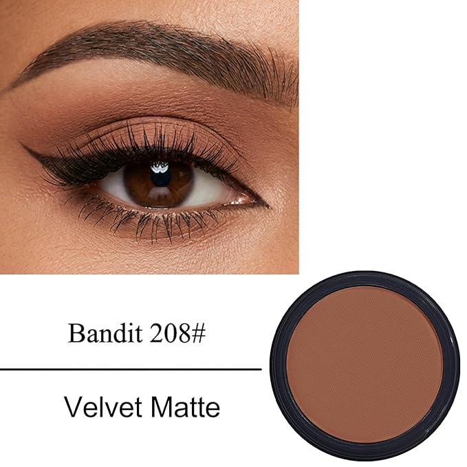 Erinde Single Matte Eyeshadow Palette, High Pigment, Long Lasting, Intense Color, Black Smokey Eye Shadow Powder Palette