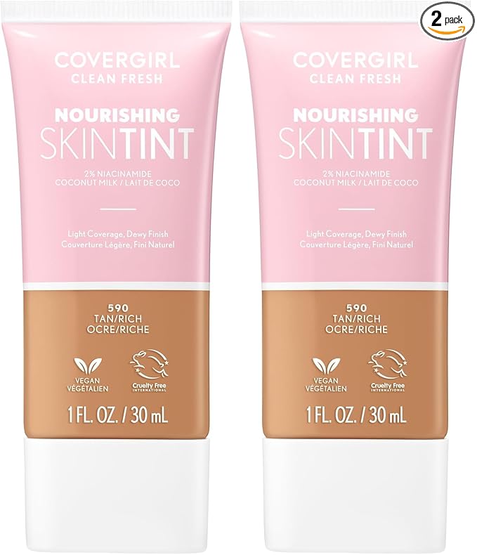 COVERGIRL, Clean Fresh Skin Milk Foundation, Tan/Rich, 1 Count (packaging may vary) (Pack of 2)
