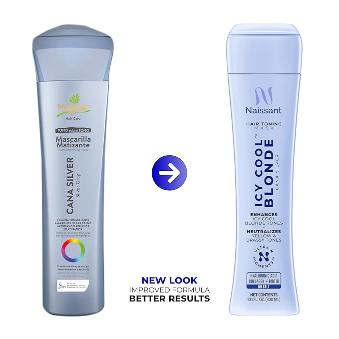 naissant Icy Cool Blonde Hair Purple Toning Mask | Ultra High-Purity Pigments | Neutralizes Yellow & Brassy Tones | Hyaluronic Acid, Collagen & Biotin | Paraben, Ammonia & Sulfate Free | 10.1 Fl. Oz