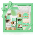 Spa Gift for Women, 8 Piece Luxury Coconut Bath Set with Bubble Bath & Bath Bombs Body Scrub Lotion Hand Cream, Bath Sets for Women Gift, Anniversary Present Birthday Gifts