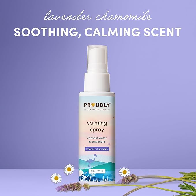 PROUDLY Baby Calming Spray with Lavender & Chamomile Essential Oils — Bedtime Sleep Mist for Newborns, Infants & Toddlers, Room, Linen & Skin Spray, No Synthetic Fragrance, 2-Pack (2 oz)