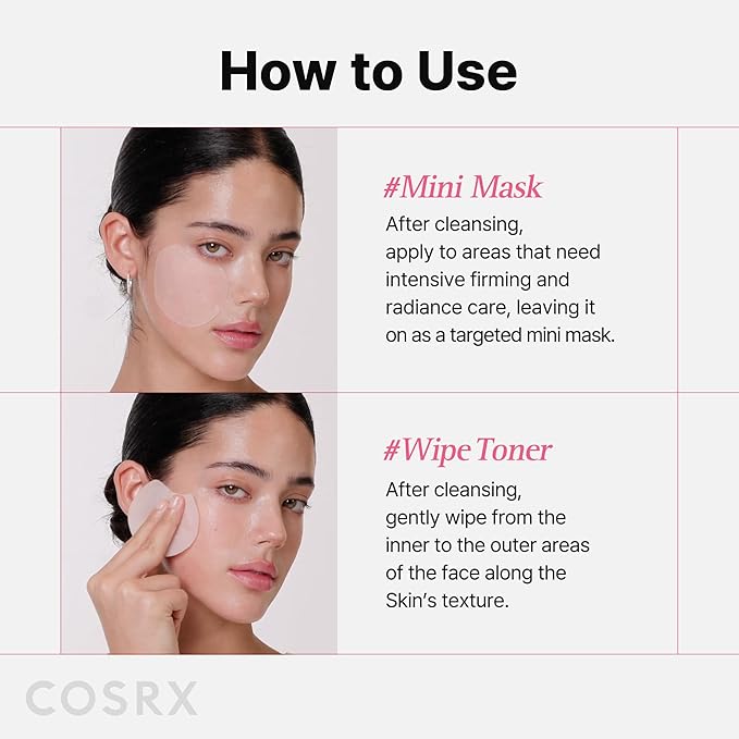 COSRX OneStep Original Peptide Collagen Lifting Glow Pad, 100 Pads, Improving Elasticity, Plumping Toner Pads with Peptide, Collagen, Niacinamide & Anti-Aging Care, Korean Skin Care, Mothers Day Gifts