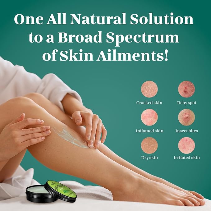 Pumice Valley Foot Balm Cream for Dry Cracked Heels and Feet - Natural Foot Moisturizer Balm for Calluses and Dry Feet Treatment (2 Pack Rosemary)