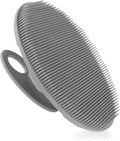 INNERNEED Soft Silicone Body Cleansing Brush Shower Scrubber, Gentle Exfoliating and Massage for All Kinds of Skin (Gray)