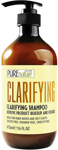 Clarifying Shampoo - Sulfate Free Deep Cleansing for Oily Scalp Treatment - Buildup and Excess Oil Remover - Salon Professional Paraben Free Formula - For Women and Men - Ideal for Swimmers - 16 Fl Oz