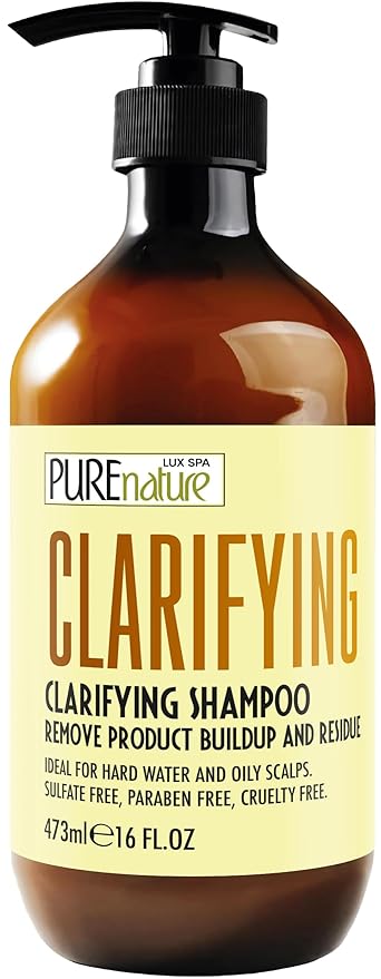 Clarifying Shampoo - Sulfate Free Deep Cleansing for Oily Scalp Treatment - Buildup and Excess Oil Remover - Salon Professional Paraben Free Formula - For Women and Men - Ideal for Swimmers - 16 Fl Oz