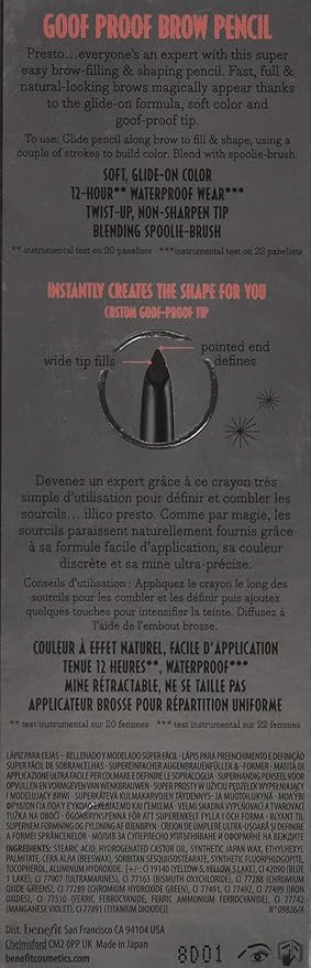 Benefit Goof Proof Brow Pencil - # 5 (Deep) 0.34g/0.01oz