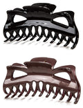 Thick Hair Super Large Clips Crystal Plastic Claw Clamps Hairgrips Clips Accessories for Women, 2 pack. (D)