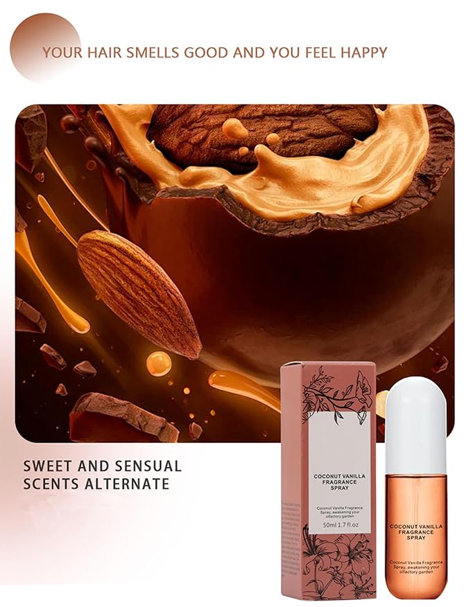 Fragrance Body Spray Coconut Vanilla Wild Rose Fragrance For Men And Women Hair And Body Spray Long Lasting Perfume Spray (Coconut Vanilla Flavor)
