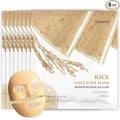 TEAWOO Rice Deep Collagen Face Mask, 38g x 8 EA, Moisturizing and Hydrating Overnight Facial Mask, Contains Ceramide & Collagen for Glass Glow Skin, Korean Skincare