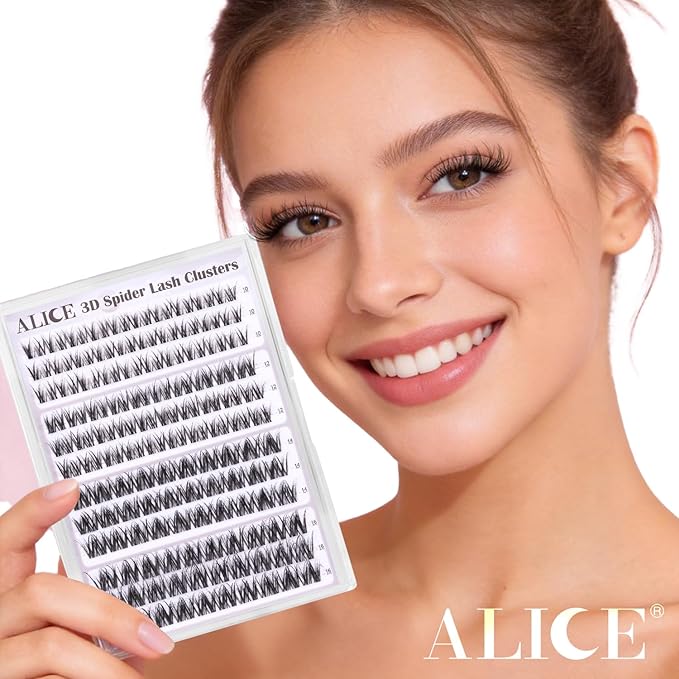 Spider Lash Clusters Wispy Volume Eyelash Extensions 3D Natural Breeze Eyelash Clusters Thin Band Individual Lashes DIY Lash Extensions 10-16mm by ALICE