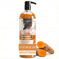 SpaScriptions Turmeric & Collagen Body Wash - Brightening Gentle Exfoliation Shower Gel Scrub for Men and Women with Brown Sugar & Vitamin E for Glowing Hydrated Skin, Scented, Paraben Free 33 fl oz