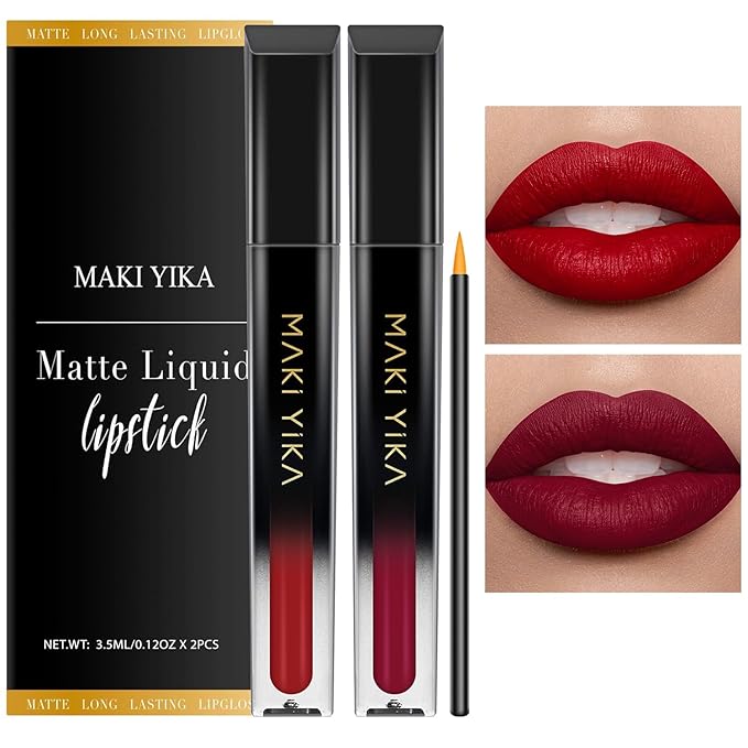 MAKI YIKA Dark Brown Lipstick for Women Color Stay Long Lasting Lipsticks Smudgeproof Matte Liquid Lipstick Waterproof Maduro Lip Color, Dark Maduro | quick dry, waterproof